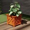 Nature Spring Square Planter Box, Terracotta Colored Lattice Container for Flowers and Plants, Patio and Porch 680078JQS - alternate 1